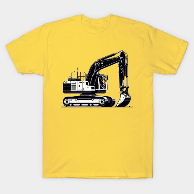 Excavator T-Shirt by Vehicles-Art